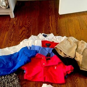 Lot of all boys size 2T Ralph Lauren tops and shorts. All very gently used.